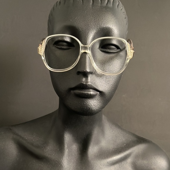 Jacques Fath Vintage Crystal Rhinestone Eyeglass Sunglass Frames - Picture 4 of 16